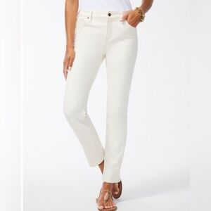 Chico’s So Slimming Girlfriend Ankle Jeans White - Size 2 (34)